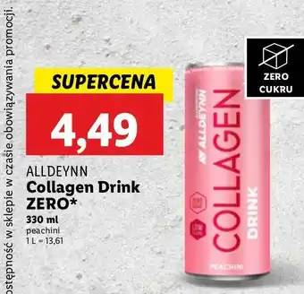 Lidl Napój collagen peachini Alldeynn oferta