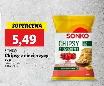 Lidl Chipsy z ciecierzycy paprykowe Sonko oferta