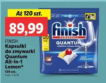 Lidl Kapsułki do zmywarki lemon Finish Quantum oferta