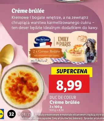 Lidl Deser mleczny ze śmietaną creme brulee Duc De Coeur oferta