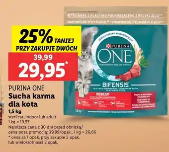 Lidl Karma dla kota adult kurczak i pełne ziarna Purina One oferta