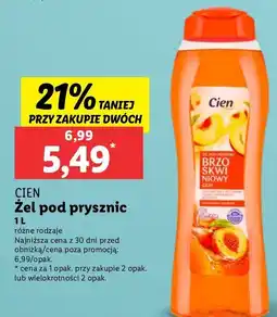 Lidl Żel pod prysznic brzoskwinia Cien oferta