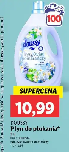 Lidl Płyn do płukania irys i kwiat pomarańczy Doussy oferta