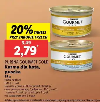 Lidl Karma dla kota kurczak Purina Gourmet Gold oferta