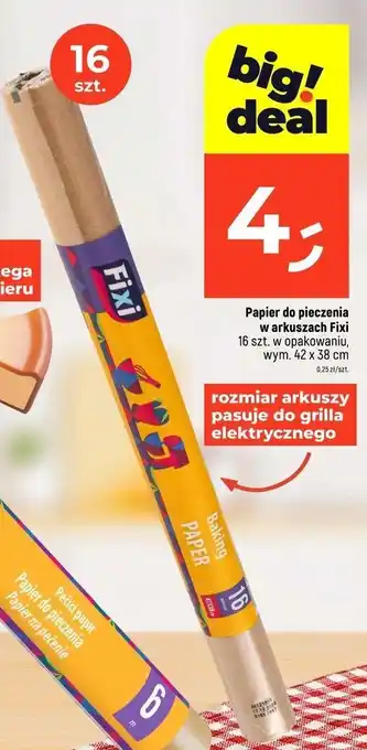 Dealz Papier do pieczenia w arkuszach Fixi oferta