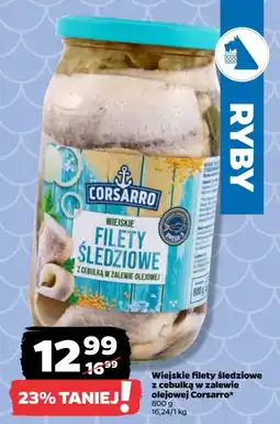 Netto Filety śledziowe wiejskie z cebulką w zalewie olejowej Corsarro oferta