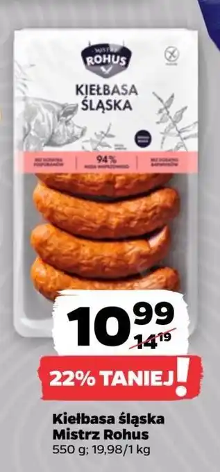 Netto Kiełbasa śląska Mistrz Rohus oferta