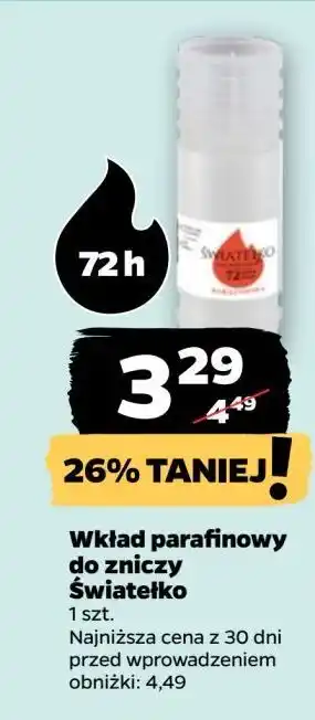 Netto Wkład parafinowy 72 h Światełko oferta