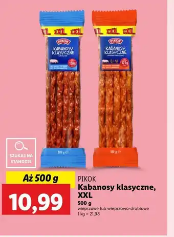 Lidl Kabanosy wieprzowe Pikok oferta