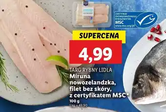 Lidl Miruna nowozelandzka filet bez skóry Rybny targ lidla oferta