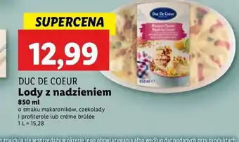 Lidl Lody macaron flavour Duc de coeur oferta