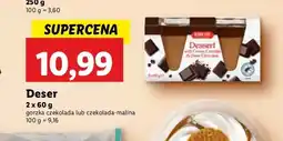 Lidl Deser z białą czekoladą i malinami Belgian style oferta