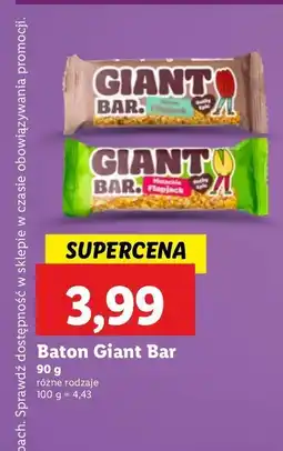 Lidl Baton z orzechami pekan Giant bar flapjack oferta