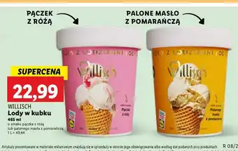 Lidl Lody o smaku pączka z nadzieniem różanym Willisch oferta