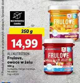 Lidl Wiśnie w żelu Allnutrition frulove oferta