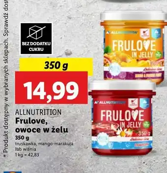 Lidl Wiśnie w żelu Allnutrition frulove oferta