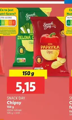 Lidl Chipsy zielona cebulka Snack day oferta