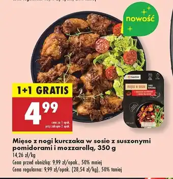 Biedronka Mięso z nogi kurczaka w sosie z suszonymi pomidorami i serem mozzarella Superdrob oferta