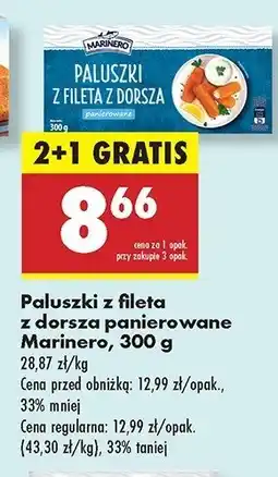 Biedronka Paluszki z fileta z dorsza panierowane Marinero oferta