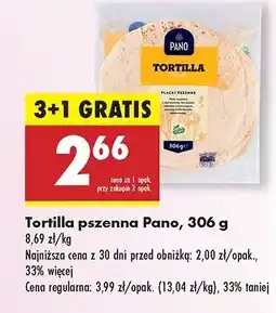 Biedronka Tortilla pszenna wraps Pano oferta