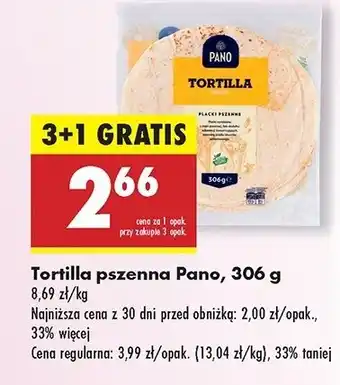 Biedronka Tortilla pszenna wraps Pano oferta