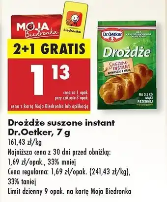 Biedronka Drożdże Dr. oetker oferta