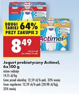 Biedronka Jogurt wieloowocowy Danone actimel oferta