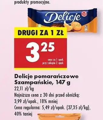 Biedronka Ciastka z galaretką pomarańczową Delicje szampańskie oferta