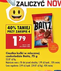 Biedronka Ciastka kulki w mlecznej czekoladzie Baitz oferta