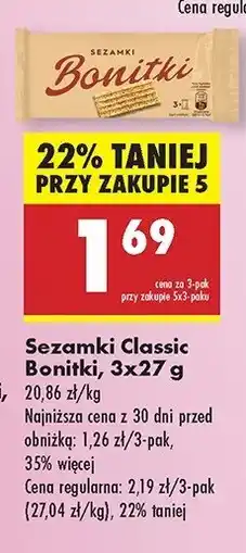 Biedronka Sezamki classic Bonitki oferta