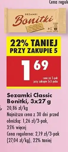 Biedronka Sezamki classic Bonitki oferta