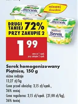 Biedronka Serek homogenizowany naturalny Piątnica oferta