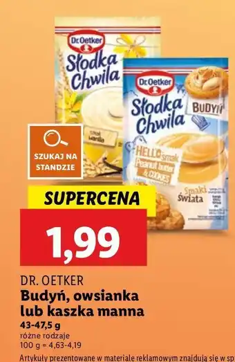 Lidl Budyń waniliowy Dr. oetker słodka chwila oferta