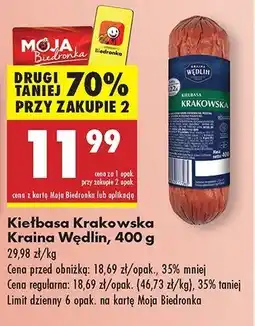 Biedronka Kiełbasa krakowska Kraina wędlin oferta