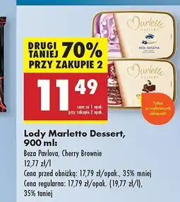 Biedronka Lody cherry brownie Marletto oferta