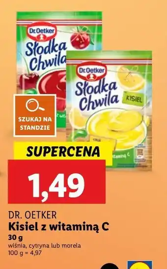 Lidl Kisiel cytrynowy Dr. oetker słodka chwila oferta