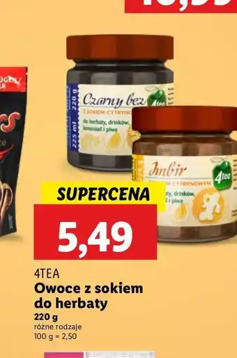 Lidl Czarny bez z sokiem pomarańczowym 4tea oferta