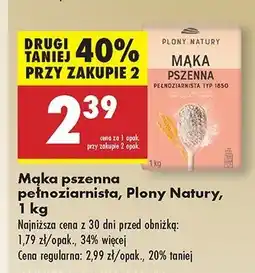 Biedronka Mąka pszenna pełnoziarnista typ 1850 Plony natury oferta