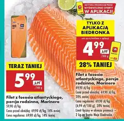 Biedronka Filet z łososia atlantyckiego Marinero oferta