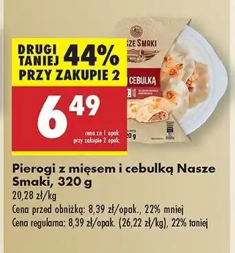 Biedronka Pierogi z mięsem i cebulką Nasze smaki oferta