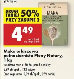 Biedronka Mąka orkiszowa pełnoziarnista tym 2000 Plony natury oferta