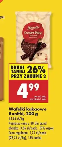 Biedronka Wafelki kakaowe Bonitki oferta