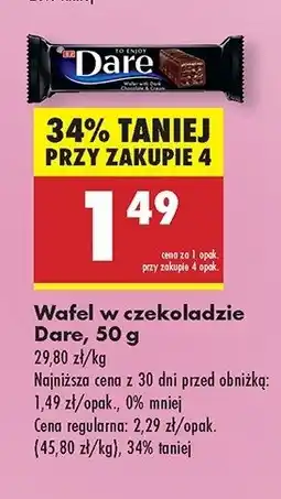 Biedronka Wafelek w ciemnej czekoladzie Eti dare oferta