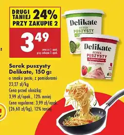 Biedronka Serek puszysty o smaku pesto Delikate oferta