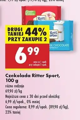 Biedronka Czekolada deserowa marzipan Ritter sport oferta