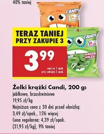 Biedronka Żelki brzoskwiniowe Candi oferta