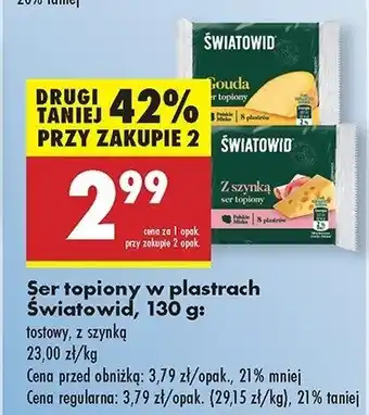 Biedronka Ser topiony z szynką Światowid oferta