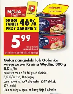 Biedronka Golonka wieprzowa Kraina wędlin oferta