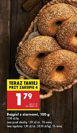 Biedronka Bajgiel żytni z ziarnami oferta