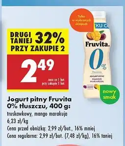 Biedronka Jogurt 0 % truskawka Fruvita oferta